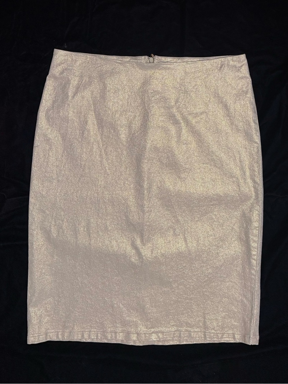 Versace Jean Couture Gold Metallic Cotton Blend Pencil Skirt IT 46 (US 8)